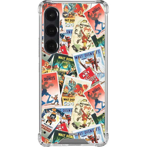Disney Friends Retro Goofy Stamps Art Galaxy S23 Clear Case