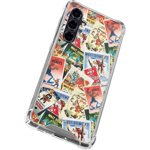 Disney Friends Retro Goofy Stamps Art Galaxy S23 FE Clear Case