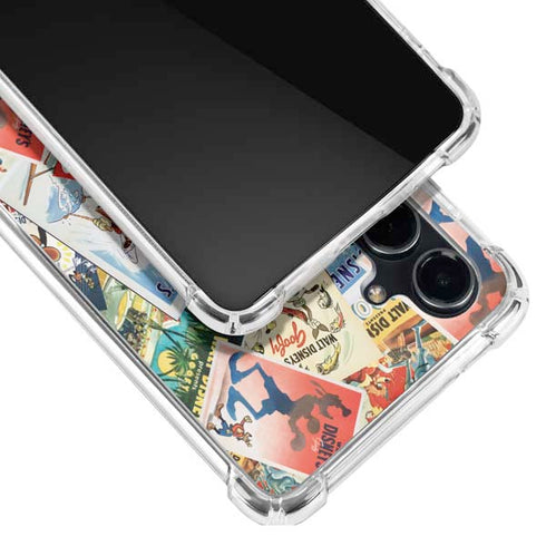Disney Friends Retro Goofy Stamps Art Galaxy S23 FE Clear Case