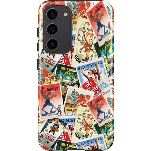 Disney Friends Retro Goofy Stamps Art Galaxy S23 Plus Pro Case