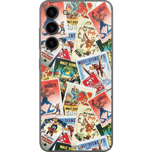 Disney Friends Retro Goofy Stamps Art Galaxy S23 Plus Skin