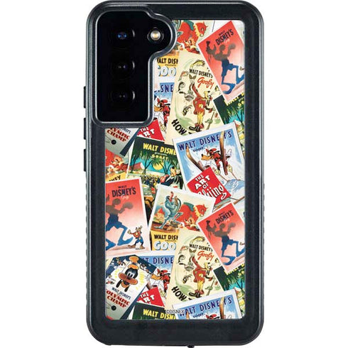 Disney Friends Retro Goofy Stamps Art Galaxy S23 Plus Waterproof Case