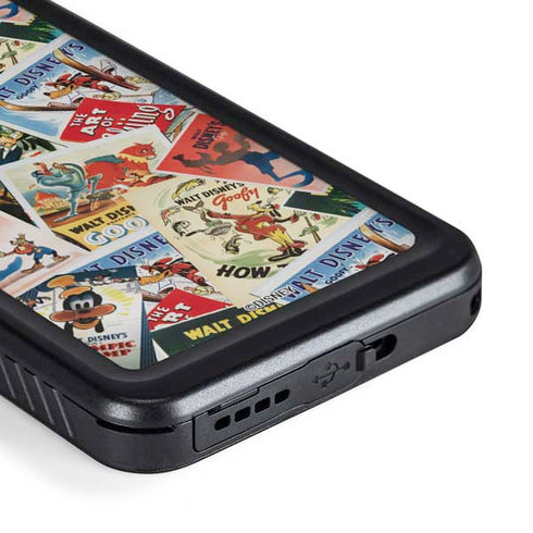 Disney Friends Retro Goofy Stamps Art Galaxy S23 Plus Waterproof Case