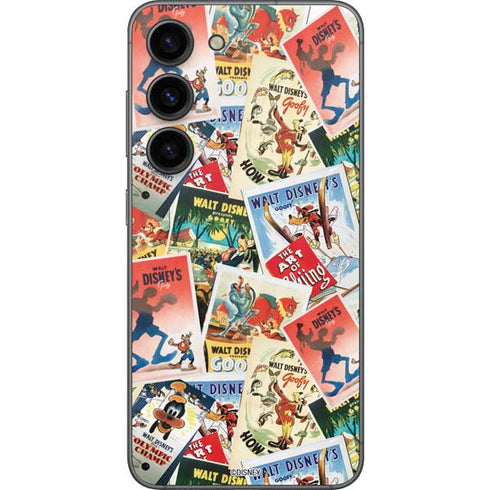 Disney Friends Retro Goofy Stamps Art Galaxy S23 Skin