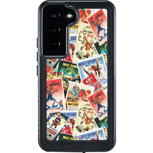 Disney Friends Retro Goofy Stamps Art Galaxy S23 Waterproof Case