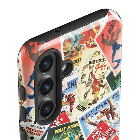 Disney Friends Retro Goofy Stamps Art Galaxy S24 Plus Impact Case