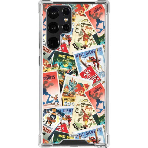 Disney Friends Retro Goofy Stamps Art Galaxy S24 Ultra Clear Case