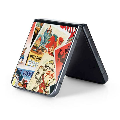 Disney Friends Retro Goofy Stamps Art Galaxy Z Flip5 5G Skin