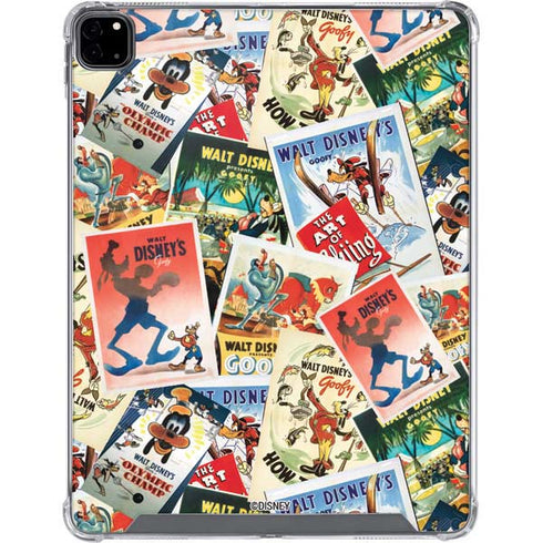 Disney Friends Retro Goofy Stamps Art iPad Pro 12.9in (2020) Clear Case