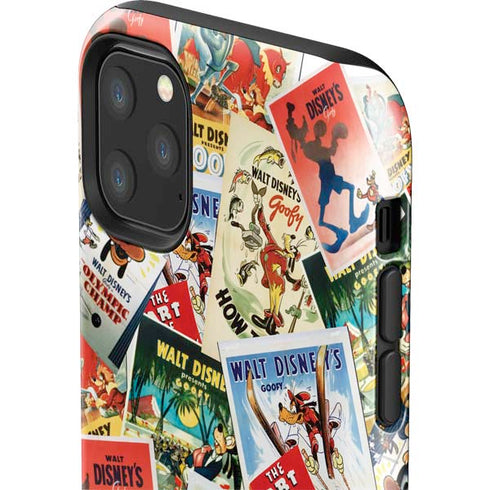Disney Friends Retro Goofy Stamps Art iPhone 11 Pro Max Impact Case