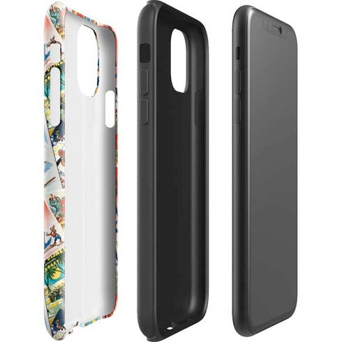 Disney Friends Retro Goofy Stamps Art iPhone 11 Pro Max Impact Case