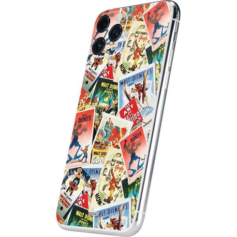 Disney Friends Retro Goofy Stamps Art iPhone 11 Pro Skin