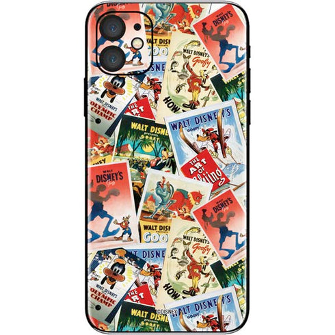 Disney Friends Retro Goofy Stamps Art iPhone 11 Skin