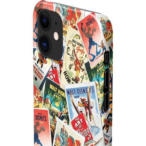 Disney Friends Retro Goofy Stamps Art iPhone 12 Mini Lite Case