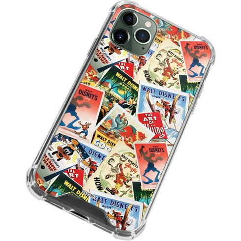 Disney Friends Retro Goofy Stamps Art iPhone 12 Pro Clear Case