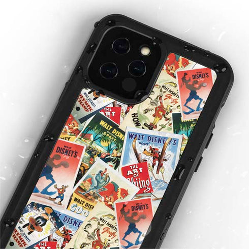 Disney Friends Retro Goofy Stamps Art iPhone 12 Pro Waterproof Case