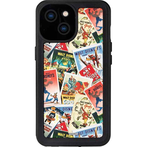 Disney Friends Retro Goofy Stamps Art iPhone 13 Mini Waterproof Case