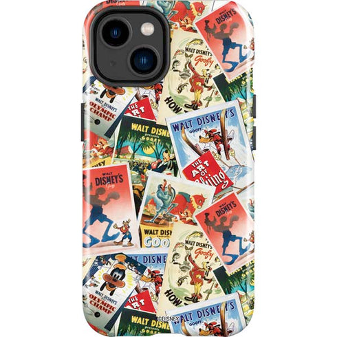 Disney Friends Retro Goofy Stamps Art iPhone 15 Plus Impact Case