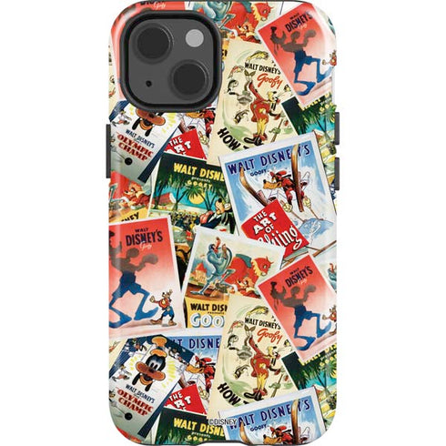 Disney Friends Retro Goofy Stamps Art iPhone 15 Impact Case