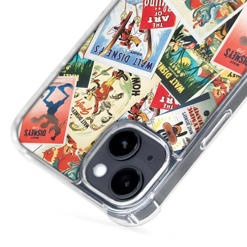 Disney Friends Retro Goofy Stamps Art iPhone 15 Plus MagSafe Case