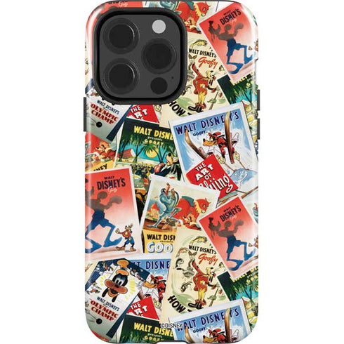 Disney Friends Retro Goofy Stamps Art iPhone 14 Pro Impact Case