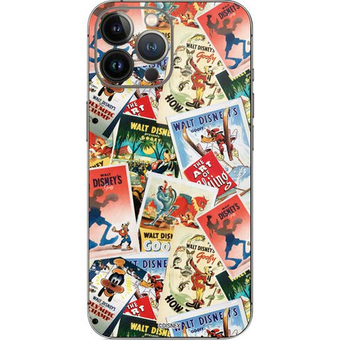 Disney Friends Retro Goofy Stamps Art iPhone 14 Pro Max Skin
