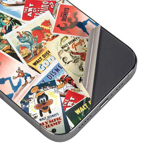 Disney Friends Retro Goofy Stamps Art iPhone 14 Pro Max Skin