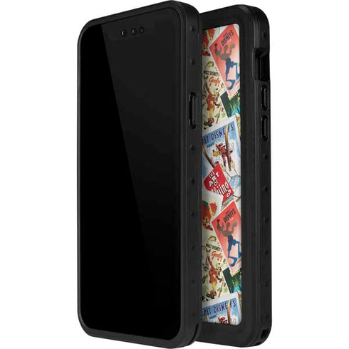 Disney Friends Retro Goofy Stamps Art iPhone 14 Pro Max Waterproof Case