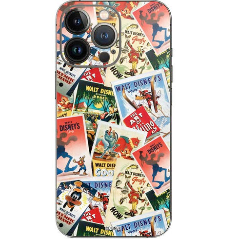 Disney Friends Retro Goofy Stamps Art iPhone 14 Pro Skin
