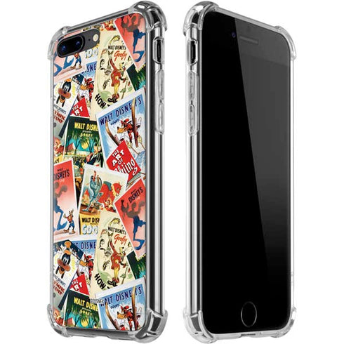 Disney Friends Retro Goofy Stamps Art iPhone 7/8 Plus Clear Case