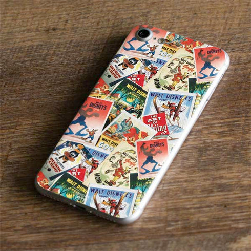 Disney Friends Retro Goofy Stamps Art iPhone 8 Skin