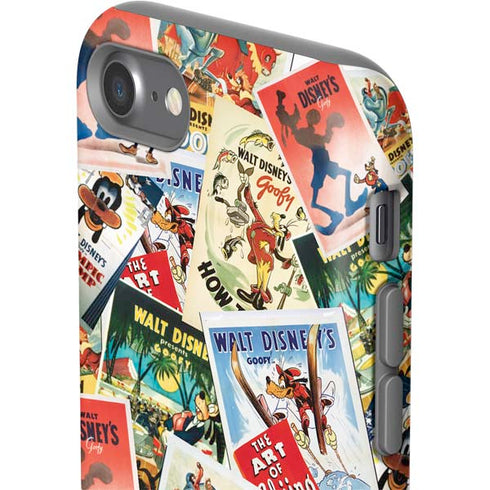 Disney Friends Retro Goofy Stamps Art iPhone SE (2nd & 3rd Gen) Pro Case