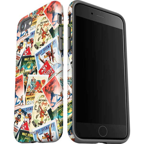 Disney Friends Retro Goofy Stamps Art iPhone SE (2nd & 3rd Gen) Pro Case