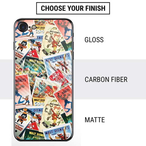 Disney Friends Retro Goofy Stamps Art iPhone SE (2nd & 3rd Gen) Skin