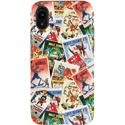 Disney Friends Retro Goofy Stamps Art iPhone XR Pro Case