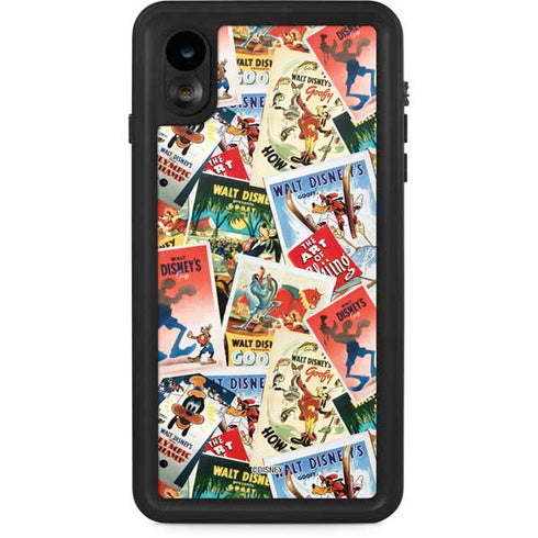 Disney Friends Retro Goofy Stamps Art iPhone XR Waterproof Case