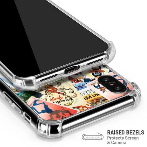 Disney Friends Retro Goofy Stamps Art iPhone XS Max Clear Case