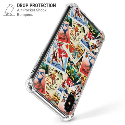 Disney Friends Retro Goofy Stamps Art iPhone XS Max Clear Case