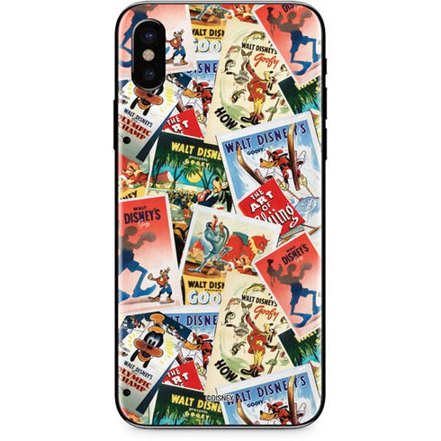 Disney Friends Retro Goofy Stamps Art iPhone XS Max Skin