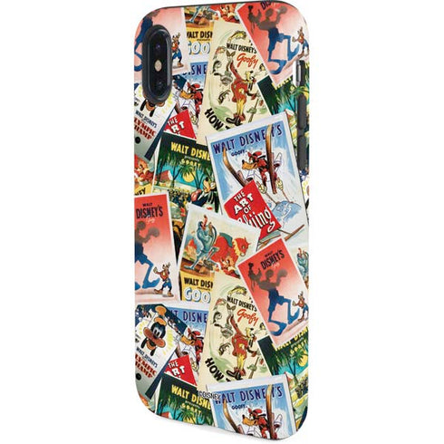 Disney Friends Retro Goofy Stamps Art iPhone XS Pro Case