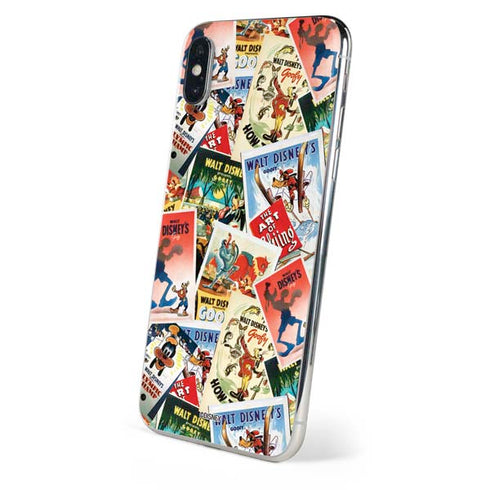 Disney Friends Retro Goofy Stamps Art iPhone XS Skin
