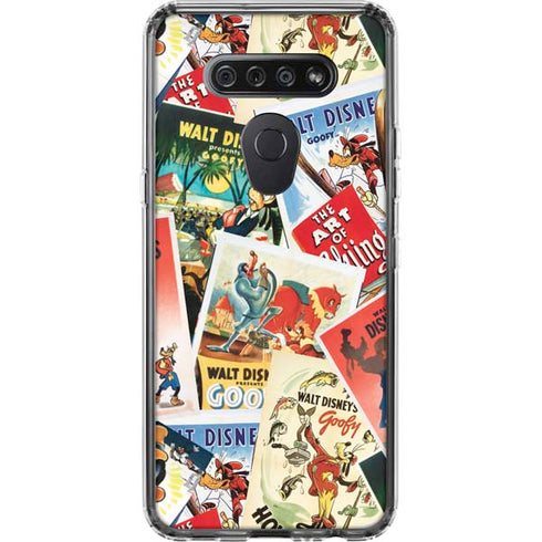 Disney Friends Retro Goofy Stamps Art LG K51/Q51 Clear Case