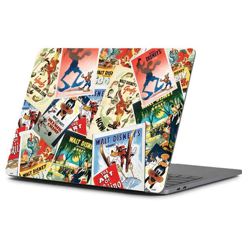 Disney Friends Retro Goofy Stamps Art Apple MacBook Pro 13-inch Skin