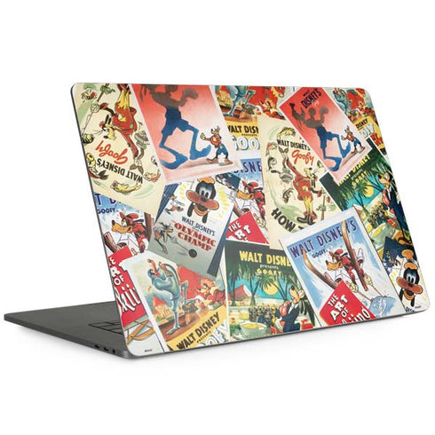 Disney Friends Retro Goofy Stamps Art Apple MacBook Pro 15-inch Skin