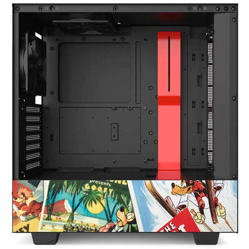 Disney Friends Retro Goofy Stamps Art NZXT H510 Compact ATX Mid-Tower Case Skin
