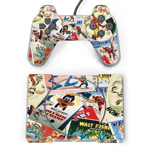 Disney Friends Retro Goofy Stamps Art PlayStation Classic Bundle Skin