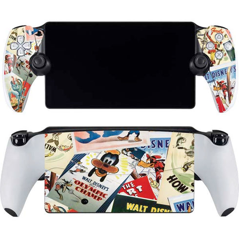 Disney Friends Retro Goofy Stamps Art PlayStation Portal Remote Player Skin