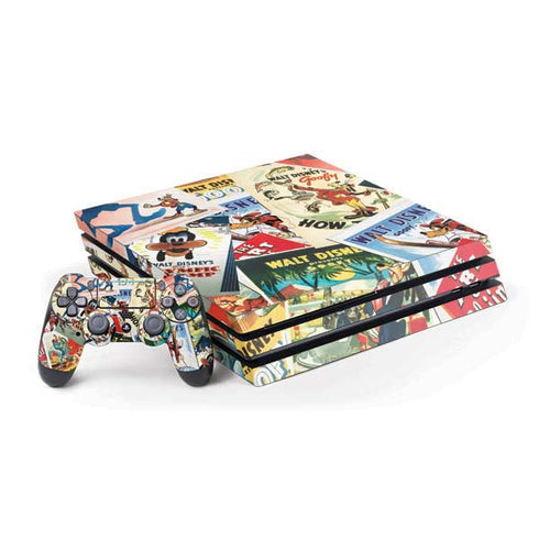 Disney Friends Retro Goofy Stamps Art PS4 Pro Bundle Skin