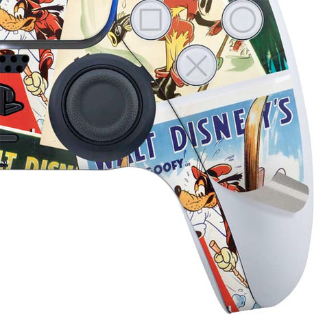 Disney Friends Retro Goofy Stamps Art PS5 Controller Skin