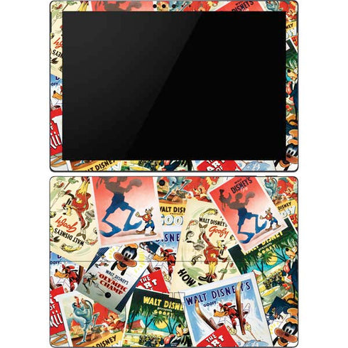 Disney Friends Retro Goofy Stamps Art Surface Pro 6 Skin
